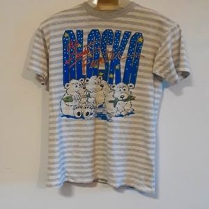 VINTAGE ALASKA THE LAST FRONTIER  ONE SIZE T SHIRT